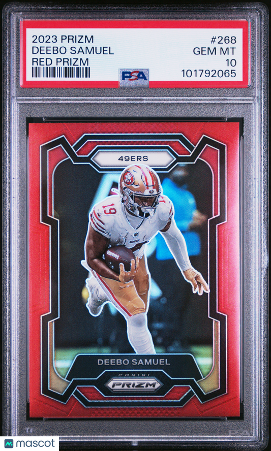 2023 Panini Prizm Deebo Samuel Red #268 PSA 10