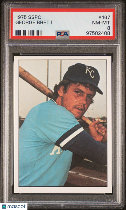 1975 SSPC George Brett #167 PSA 8