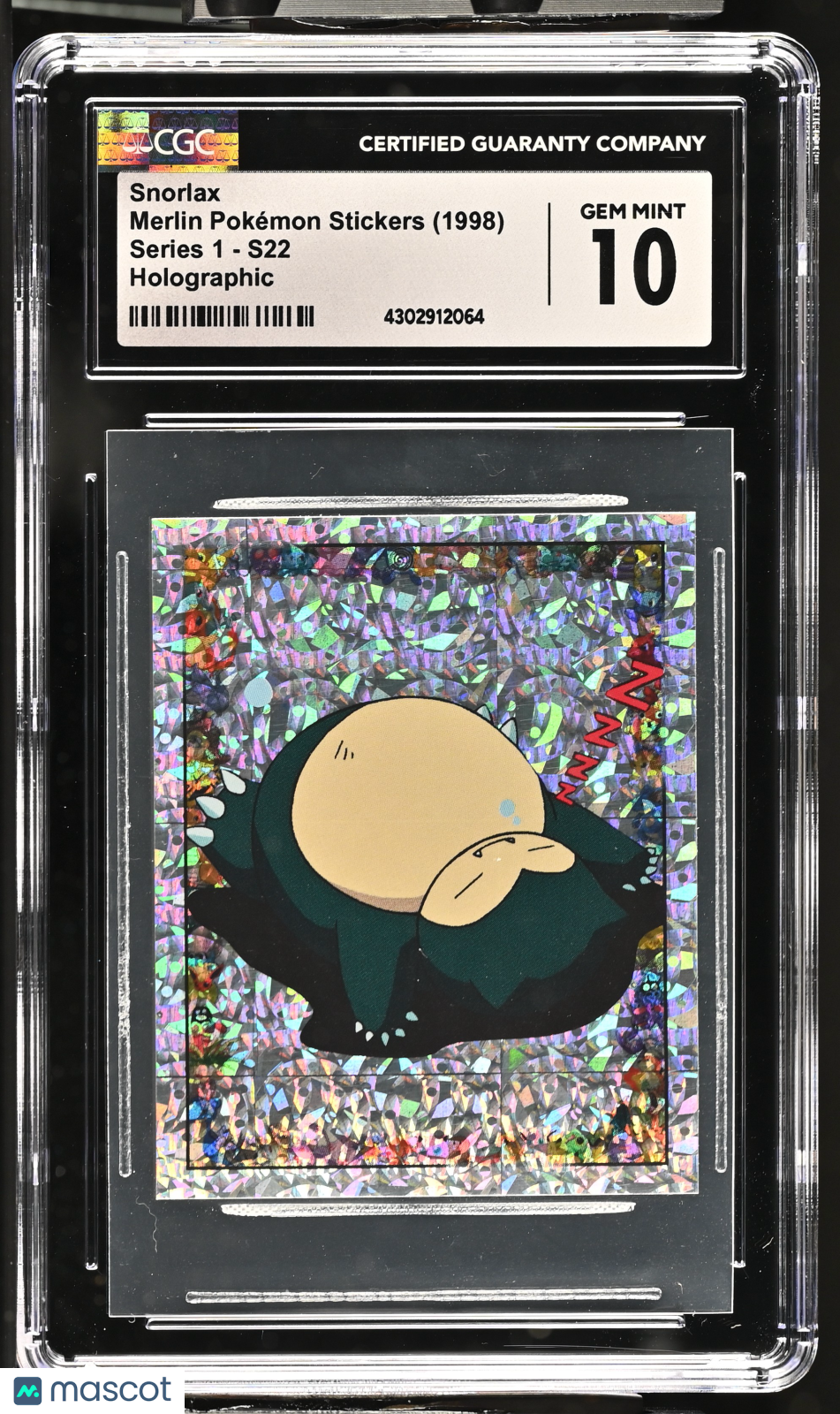 1998 Merlin Series 1 Snorlax Holographic #S22 CGC 10