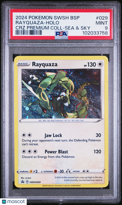 2024 Pokemon Black Star Promo Rayquaza #029 PSA 9