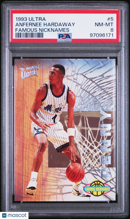 1993 Ultra Famous Nicknames Anfernee Hardaway #5 PSA 8