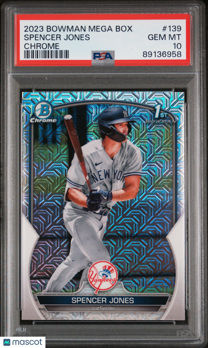 2023 Bowman Mega Box Chrome Spencer Jones #139 PSA 10