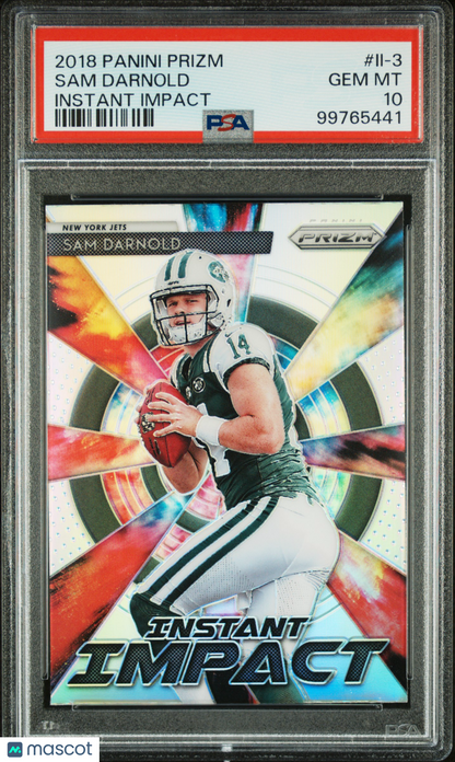 2018 Panini Prizm Instant Impact Sam Darnold #II-3 PSA 10