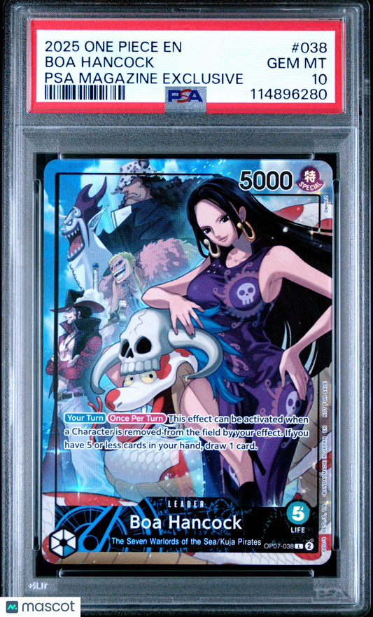 2025 One Piece Promos Magazine Exclusive Boa Hancock #038 PSA 10