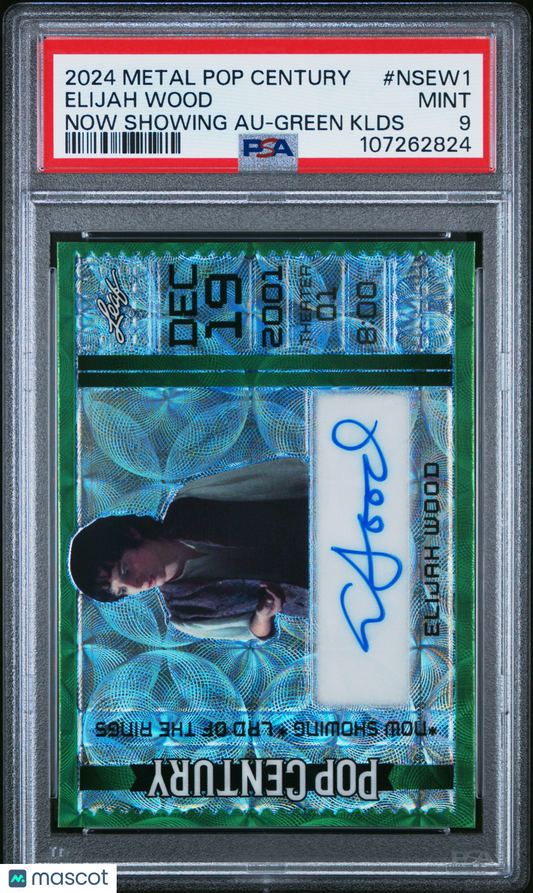 2024 Leaf Metal Pop Century Now Showing Autographs Elijah Wood #NSEW1 PSA 9 /2