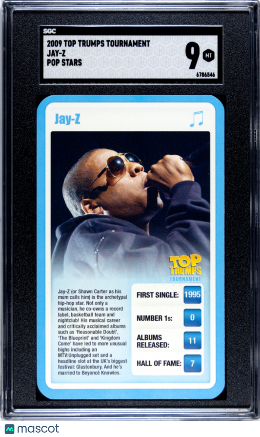 2009 Top Trumps Tournament Jay-Z Pop Stars SGC 9